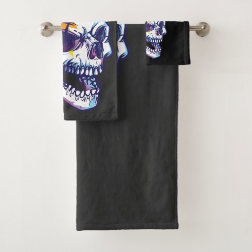 Skull Punk Bath Towel Set