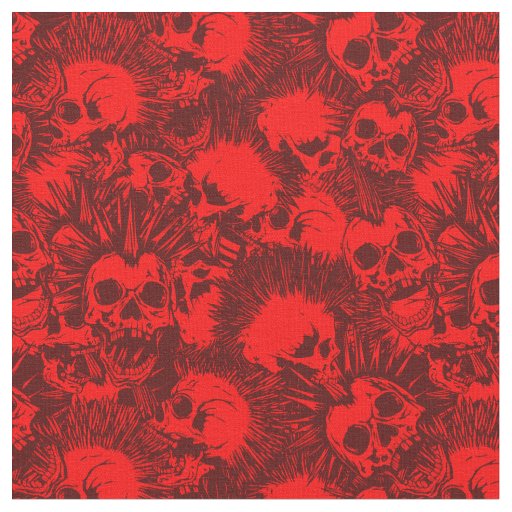 skull punk fabric