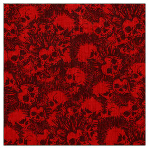 skull punk fabric