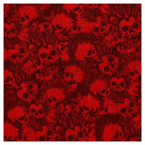 skull punk fabric