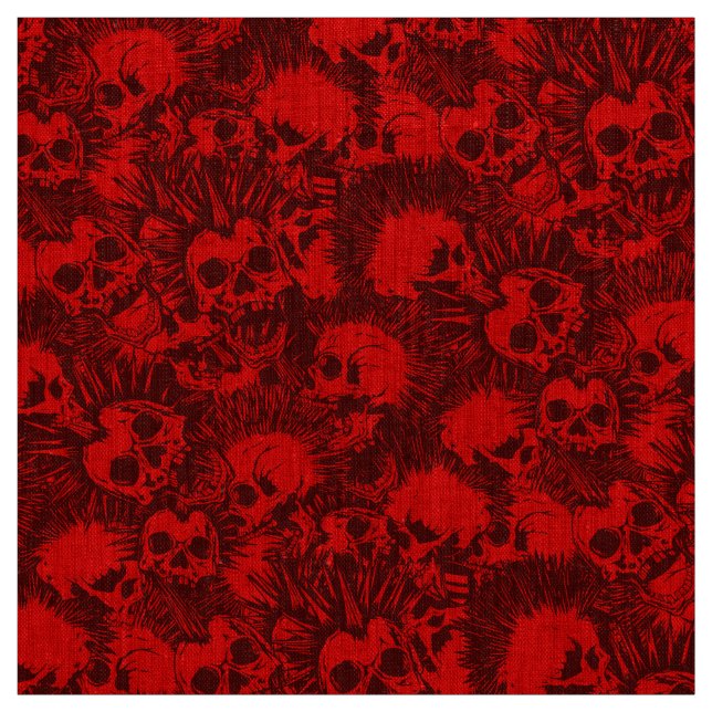 skull punk fabric (Swatch)