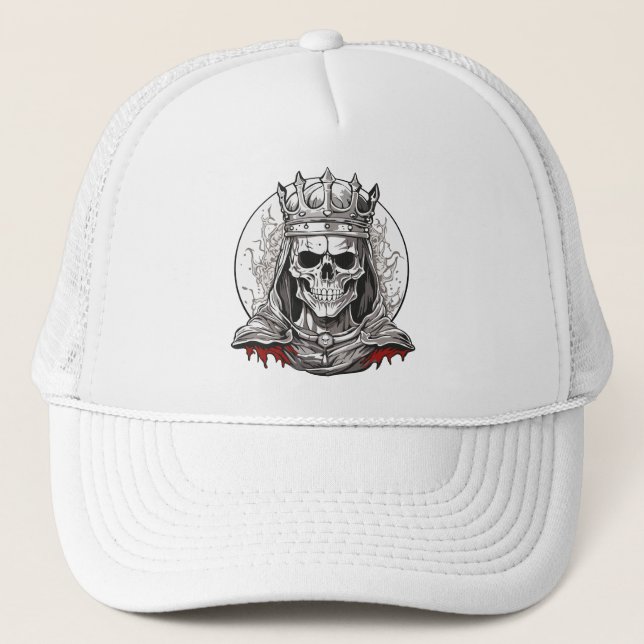 SKULL QUEEN TRUCKER HAT (Front)