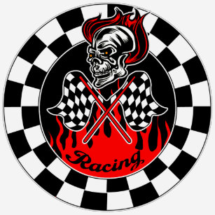 racing skull t shirts shirt designs zazzle