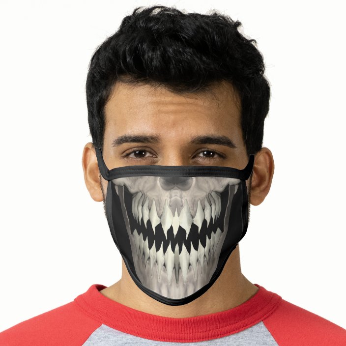 Skull Razor Sharp Teeth Scary Face Mask | Zazzle.com