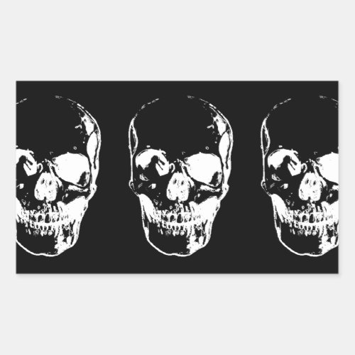 Skull Rectangular Sticker