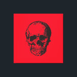 Skull Red Pop Art Canvas Print<br><div class="desc">This product was very good and I love how easy it is for customize design. The design was very simple so I'm very pleased when I create.</div>