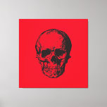 Skull Red Pop Art Canvas Print<br><div class="desc">Pop Art Style Skull Digital Art Painting</div>