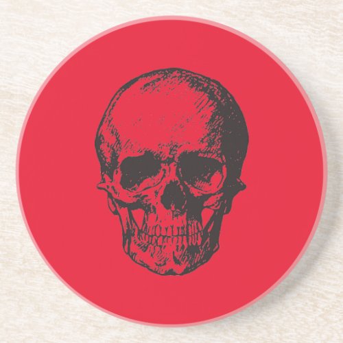 Skull Red Pop Art Coaster