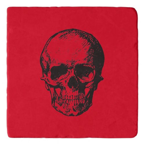 Skull Red Pop Art Trivet