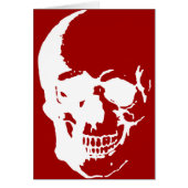 Skull - Red & White Metal Fantasy Art (Front)