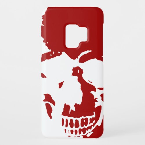 Skull _ Red  White Metal Fantasy Art Case_Mate Samsung Galaxy S9 Case