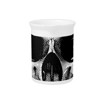 Skull Retro Style Drawing Beverage Pitcher Skull Retro Style Drawing Beverage Pitcher