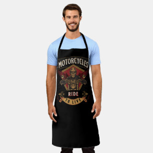 Skull Ride Motorcycles, Ride To Live Apron