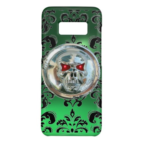 SKULL RIDERS BLACK GREEN DAMASK GEM Jade Case_Mate Samsung Galaxy S8 Case