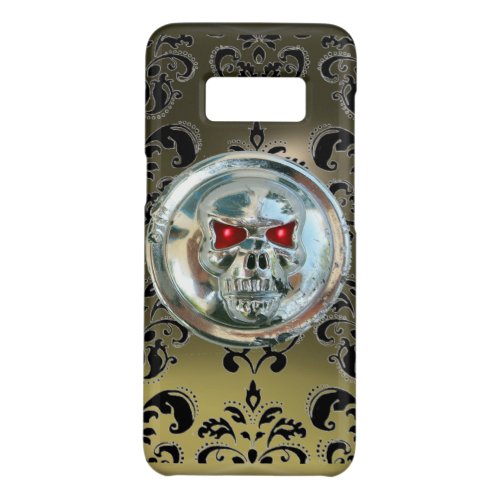 SKULL RIDERS  BLACK GREY DAMASK GEM Agate Case_Mate Samsung Galaxy S8 Case