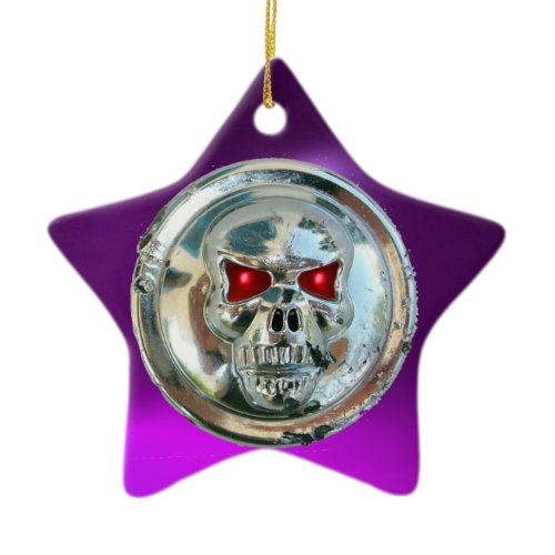 SKULL RIDERS CERAMIC ORNAMENT