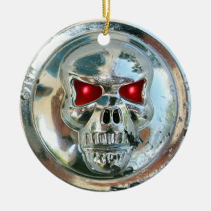 SKULL RIDERS CERAMIC ORNAMENT