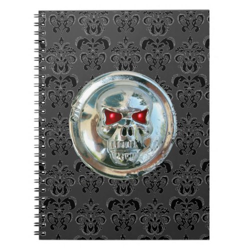 SKULL RIDERS DAMASK NOTEBOOK