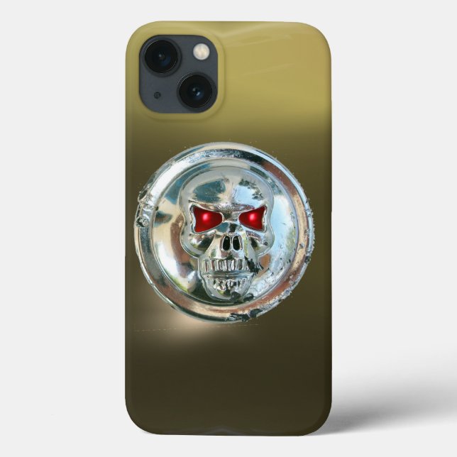 SKULL RIDERS GEM grey black Case-Mate iPhone Case (Back)