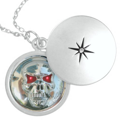 SKULL RIDERS LOCKET NECKLACE