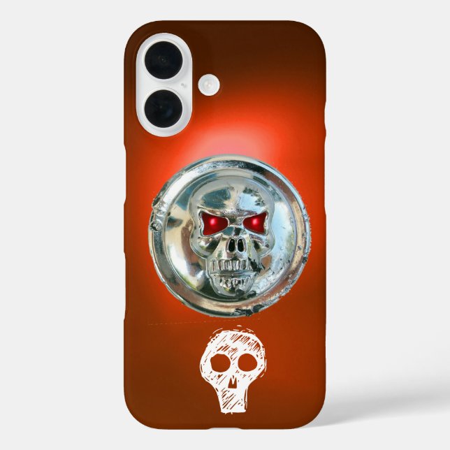 SKULL RIDERS METAL MONOGRAM Orange Case-Mate iPhone Case (Back)