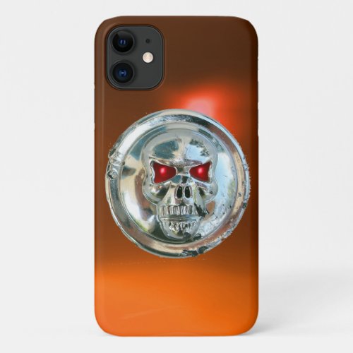 SKULL RIDERS MONOGRAM orange iPhone 11 Case