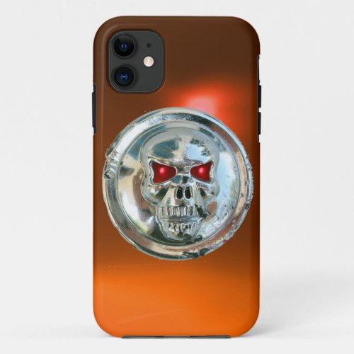 SKULL RIDERS MONOGRAM orange iPhone 11 Case