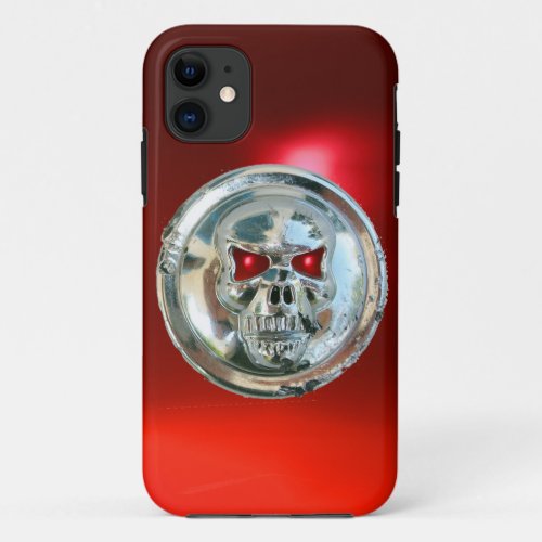 SKULL RIDERS MONOGRAM red iPhone 11 Case