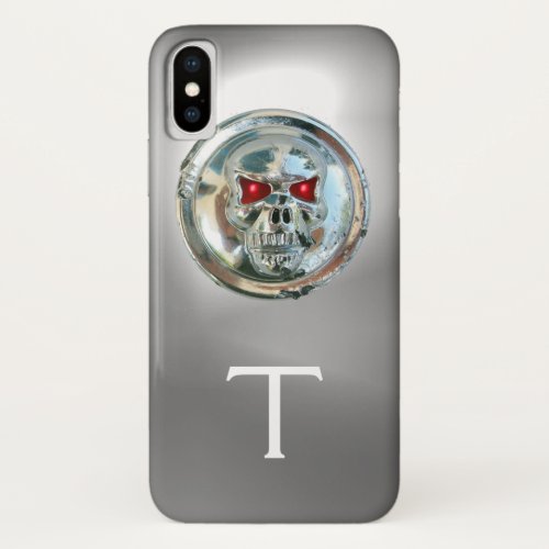 SKULL RIDERS MONOGRAM white iPhone X Case