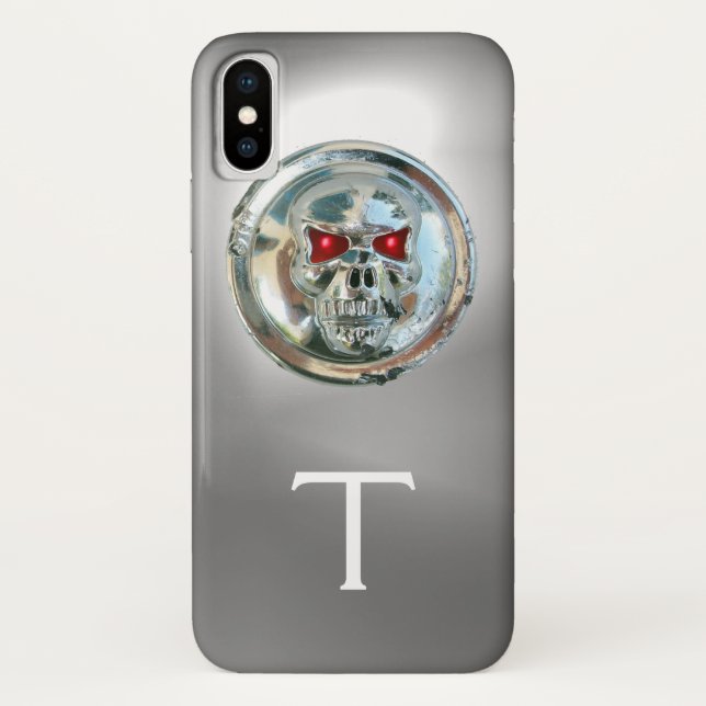 SKULL RIDERS MONOGRAM white Case-Mate iPhone Case (Back)