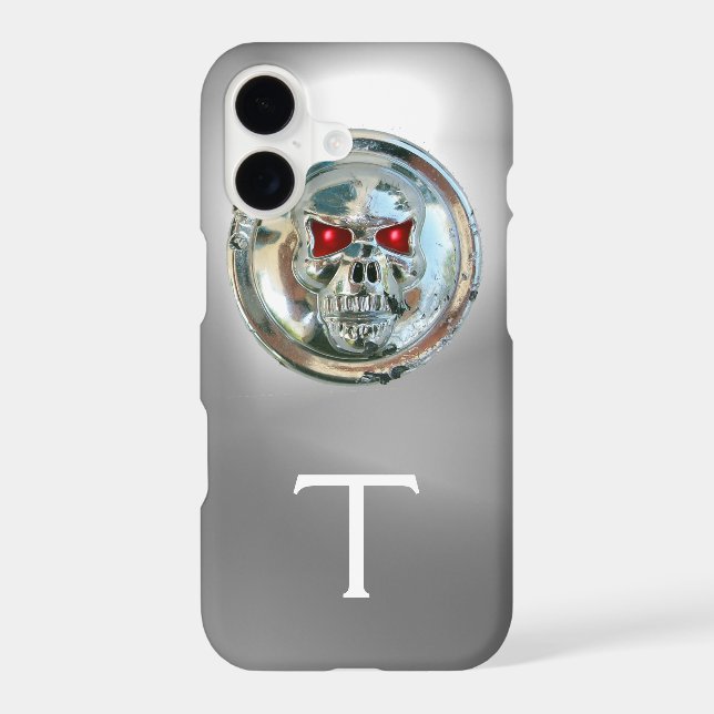 SKULL RIDERS MONOGRAM white Iphone Case (Back)