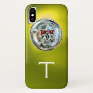 SKULL RIDERS MONOGRAM yellow iPhone X Case