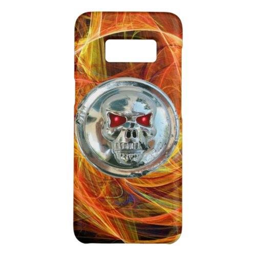 SKULL RIDERS Orange Yellow Fractal Swirls Case_Mate Samsung Galaxy S8 Case