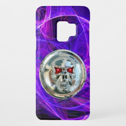 SKULL RIDERS Pink Blue Purple Fractal Swirls Case-Mate Samsung Galaxy S9 Case