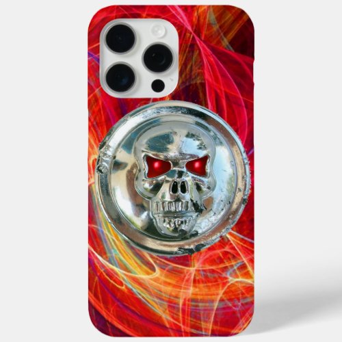 SKULL RIDERS Red Yellow Orange Fractal Swirls iPhone 15 Pro Max Case