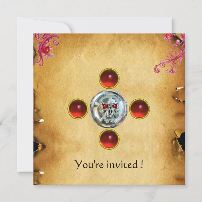 SKULL RIDERS  ruby Invitation (Front)