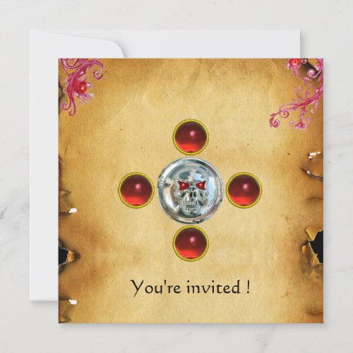 SKULL RIDERS  ruby Invitation