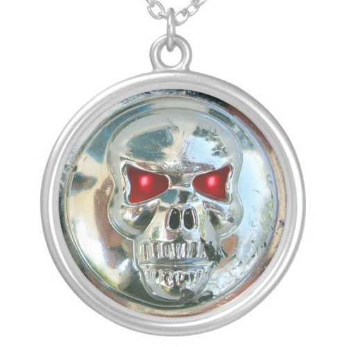 SKULL RIDERS SILVER PLATED NECKLACE