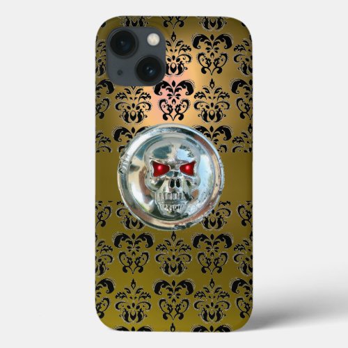 SKULL RIDERS YELLOW BLACK DAMASK  Case_Mate iPhone iPhone 13 Case