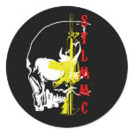 Skull & Rifle Classic Round Sticker