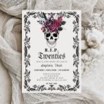 Skull RIP 20s Death to my Youth 30th Birthday Invitation<br><div class="desc">Embrace the edgy vibe with our 'Skull RIP 20s Death to My Youth' 30th Birthday Invitation. This unique design adds a touch of rock and roll to your milestone celebration, bidding farewell to the roaring 20s. Fully customizable for a personalized touch, this invitation sets the stage for a memorable farewell...</div>