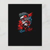 ROCK AND ROLL SKULL buy t shirt design artwork - Buy t-shirt designs