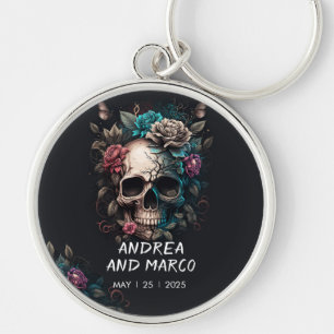 Skull Rock and Roll Gothic Wedding Favor Keychain