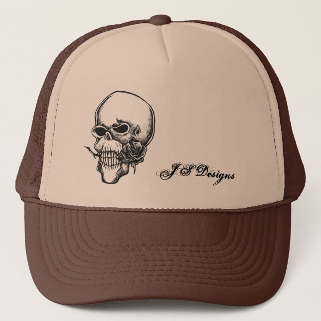skull & rose hat (Front)