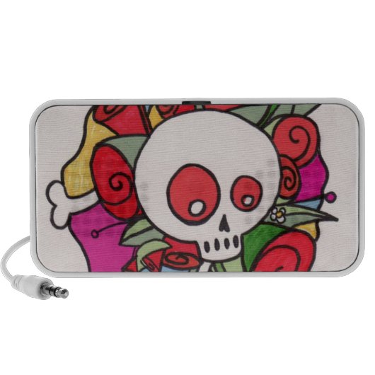 skull rose mini speaker (Front)