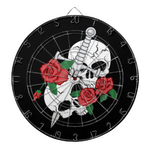 Skull, Roses and Dagger Dart Board