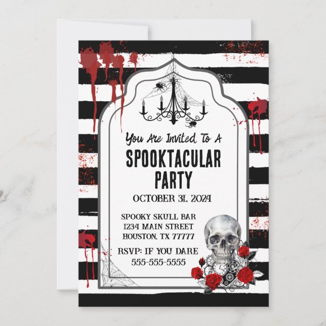 Skull & Roses Invitation (Front)