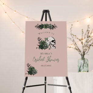 Skull & Roses Irish Bridal Shower Welcome Sign