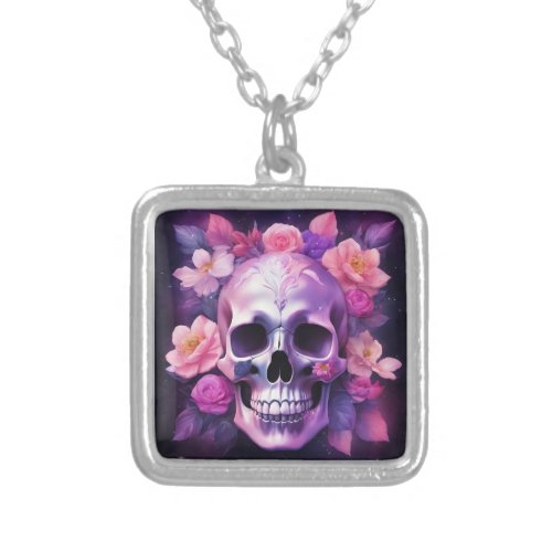 Skull  Roses Necklace