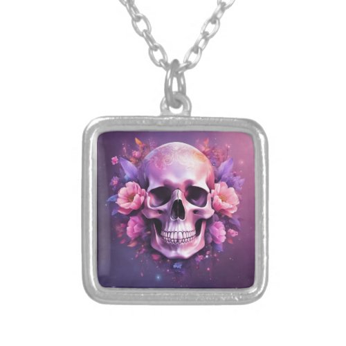 Skull  Roses Necklace